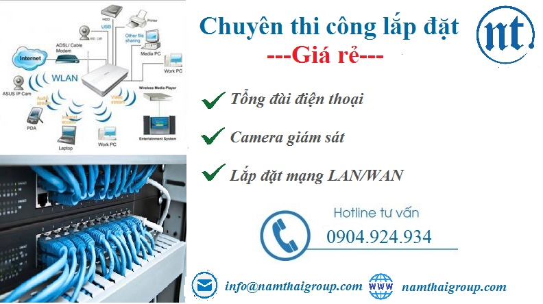 lắp đặt mạng LAN tại Nam Thăng Long 