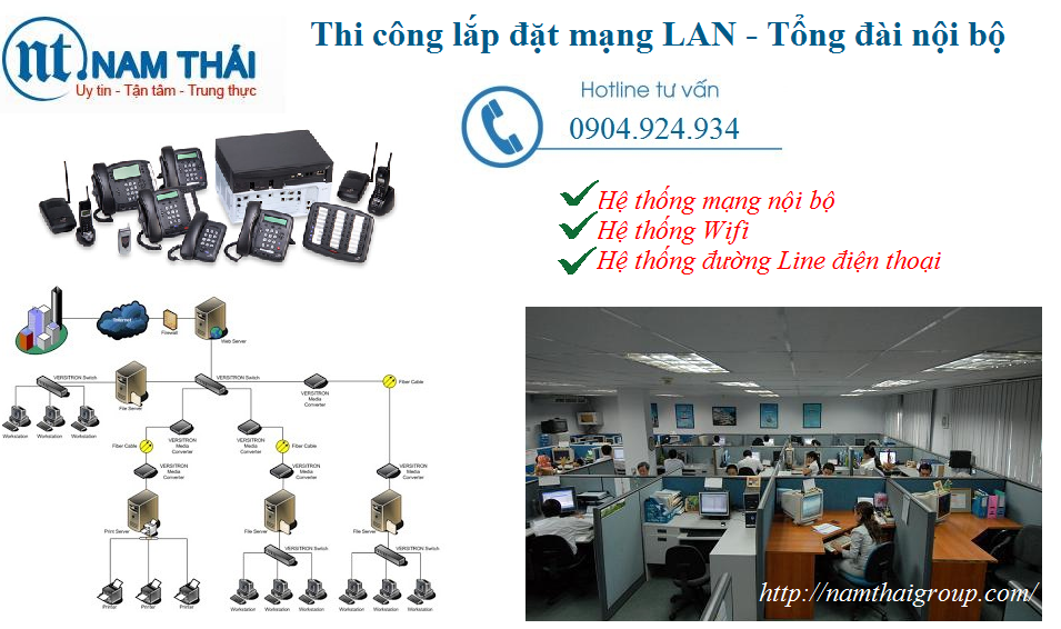 lắp đặt mạng LAN tại ngân hàng Nam A Bank